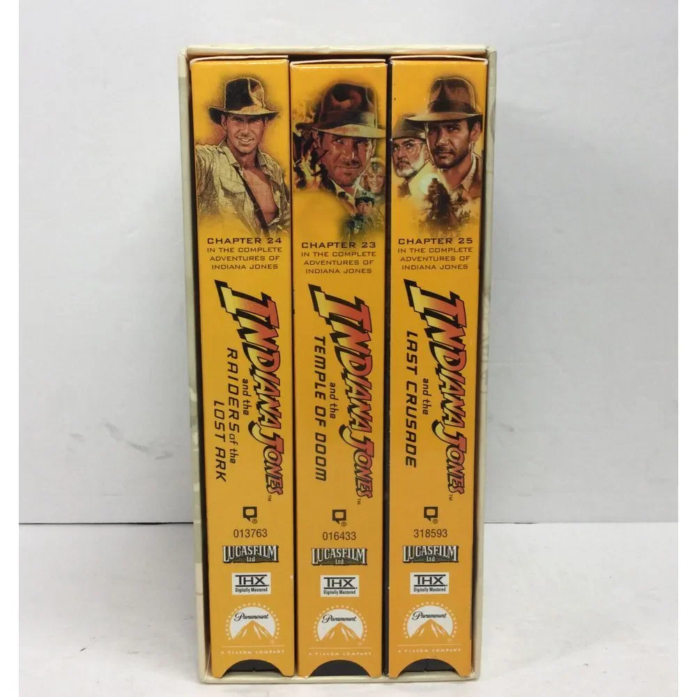 The Adventures of Indiana‎ Jones Lucas Films VHS Boxed Set of Three